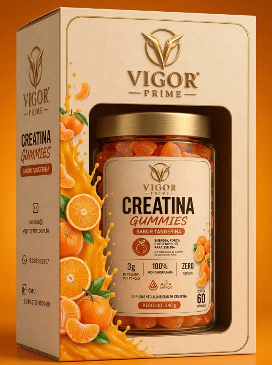 Vigor Prime Creatina Gummies sabor Tangerina