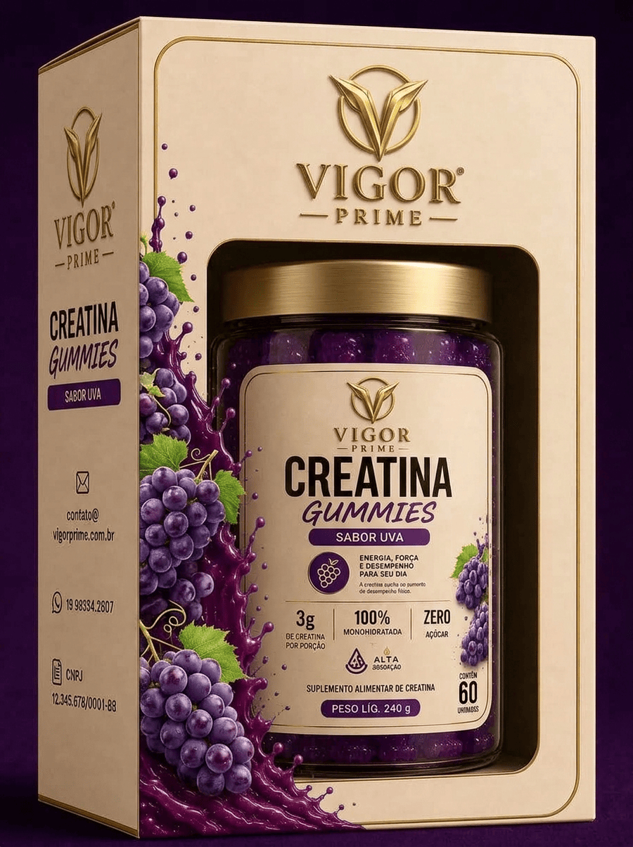 Vigor Prime Creatina Gummies sabor Uva